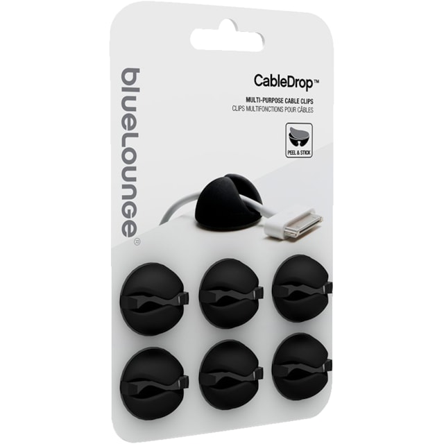 BlueLounge CableDrop kabelholdere CD-BL (sort)