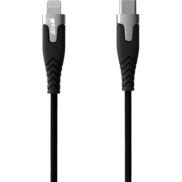 Gear USB-C til Lightning MFi Pro-klasse kabel 1,5m (sort)