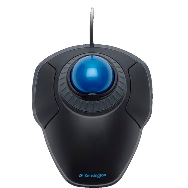 Kensington Orbit Mouse Wired med Scroll Ring-trackball (sort)