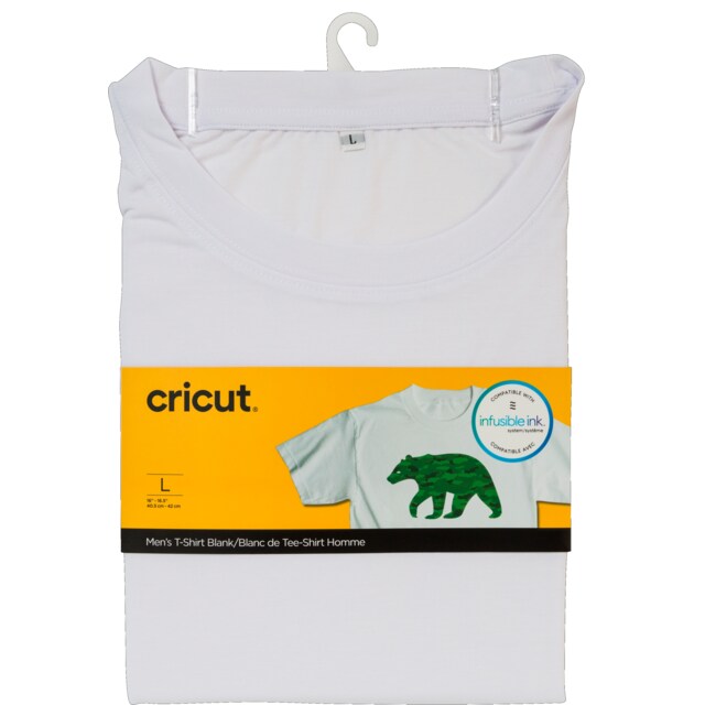 Cricut infusible ink Men’s hvid t-shirt (L)