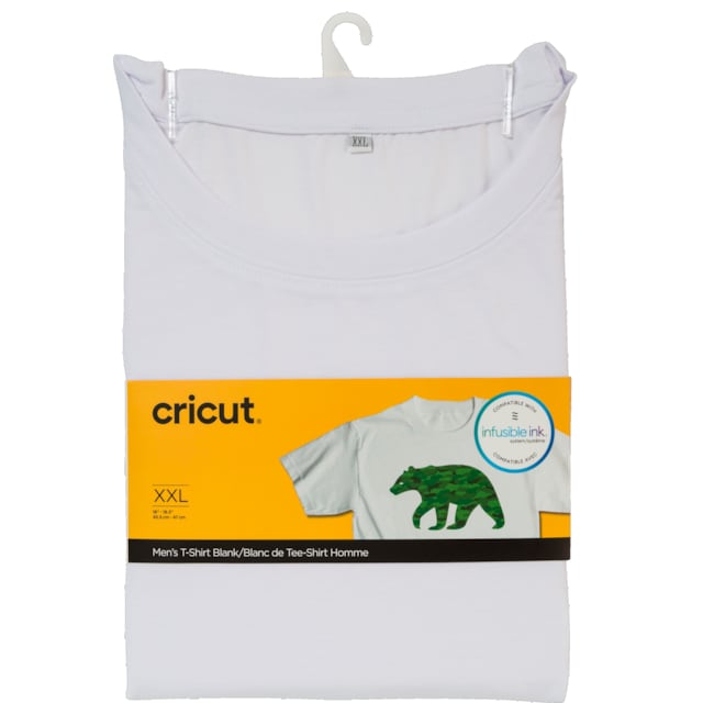 Cricut infusible ink Men’s hvid t-shirt (XXL)