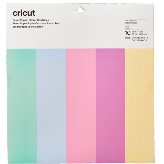 Cricut Smart Sticker kartonark 10-pak (pastels)