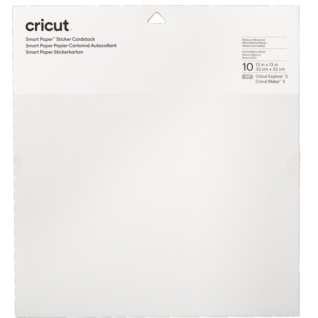 Cricut Smart Sticker kartonark 10-pak (hvid)