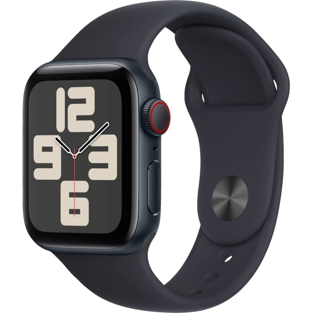 Apple Watch SE 2nd Gen 40mm LTE (Midnat Alu/Midnat sportsrem M/L)