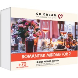 GoDream gavekort - Romantisk middag for 2