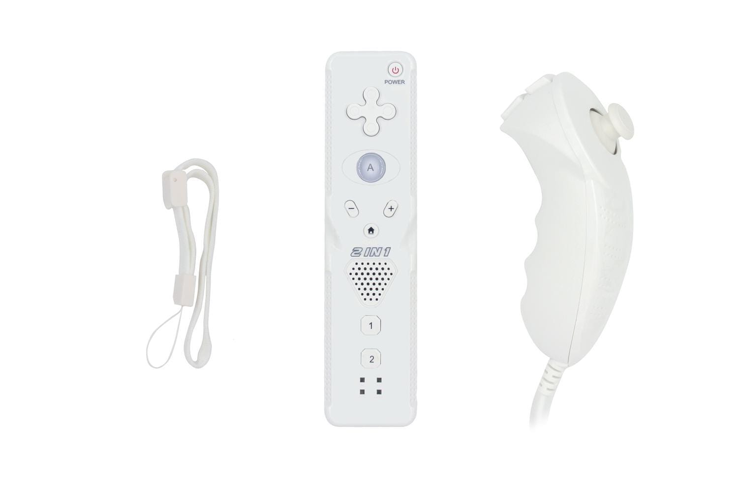 Trådløs spilcontroller og Nunchuck til Wii 6-akset hvid | Elgiganten