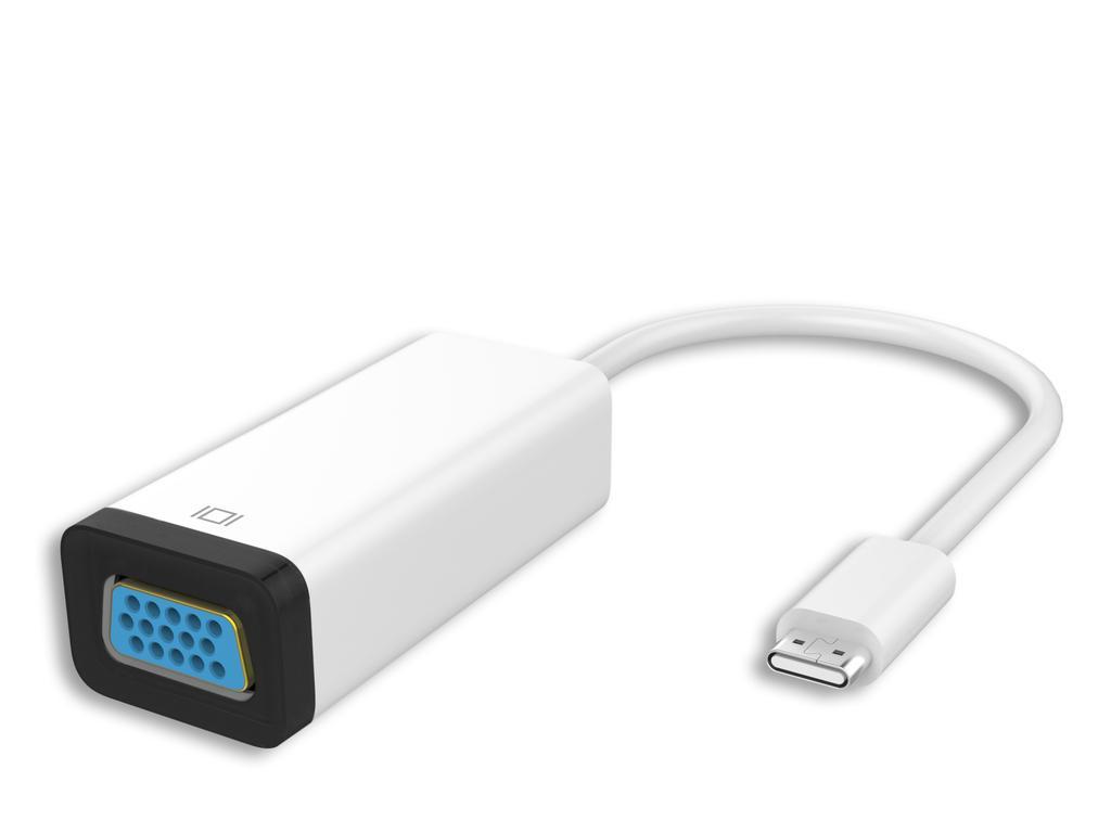 USB-C til VGA-adapter - hvid | Elgiganten