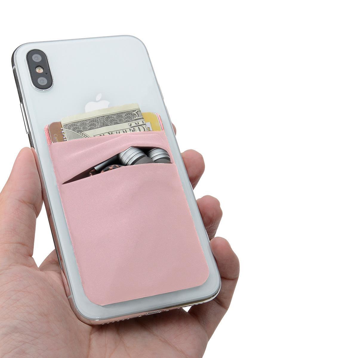 Selvklæbende kortholder til mobiltelefon Pink | Elgiganten