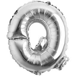 INF Bogstavballon 53 cm, bogstav Q - sølv