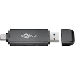 Goobay USB 3.0, USB-C™-kortlæser 2-i-1