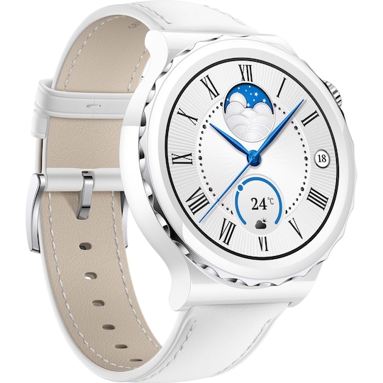 Huawei Watch GT3 Pro smartwatch 43mm (læder/hvid) | Elgiganten