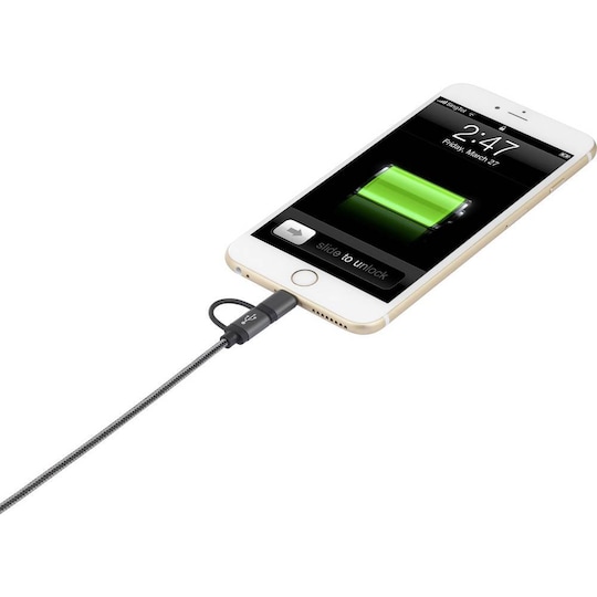 Renkforce Apple iPad/iPhone/iPod Tilslutningskabel [1x USB 2.0 stik A 1x USB stik Mikro-B, Apple Lightnin | Elgiganten