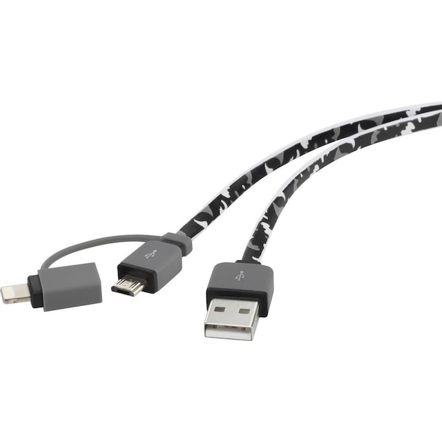 Renkforce micro-USB/Lightning 2-i-1 opladnings- &