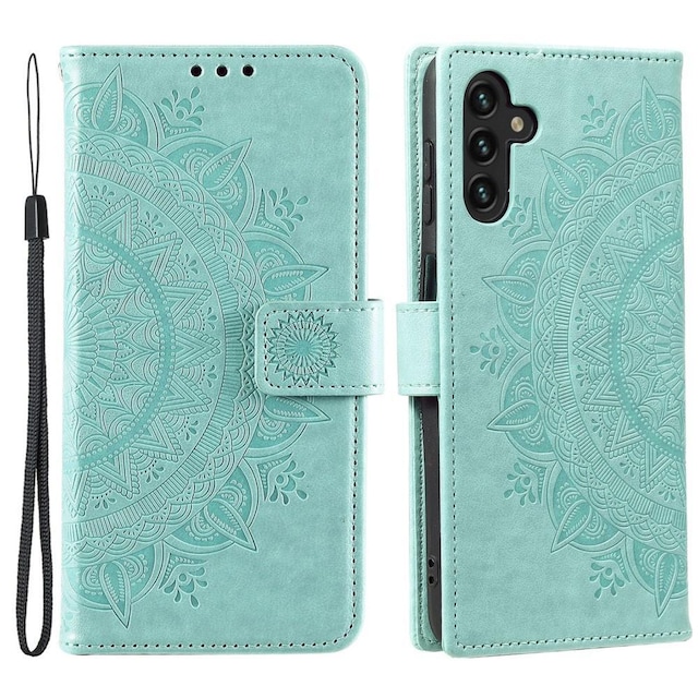 SKALO Samsung A13 5G Mandala Flip Cover - Turkis