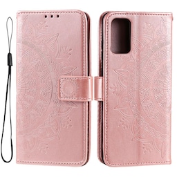 SKALO Samsung A33 5G Mandala Flip Cover - Rosa guld