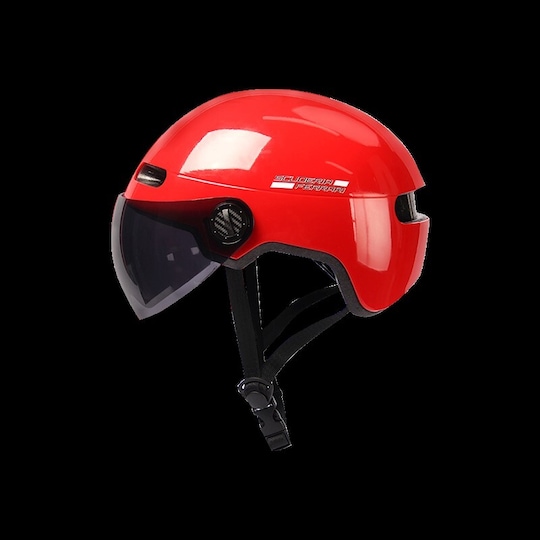 Ferrari hjelm med solskærm - rød | Elgiganten