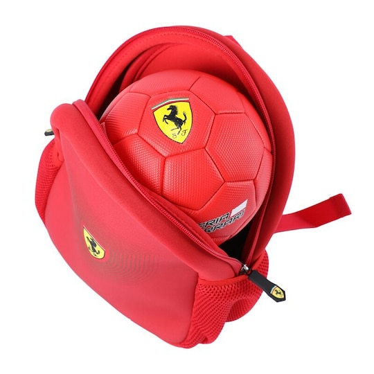 Ferrari Rygsæk sæt inklusive fodbold - rød | Elgiganten