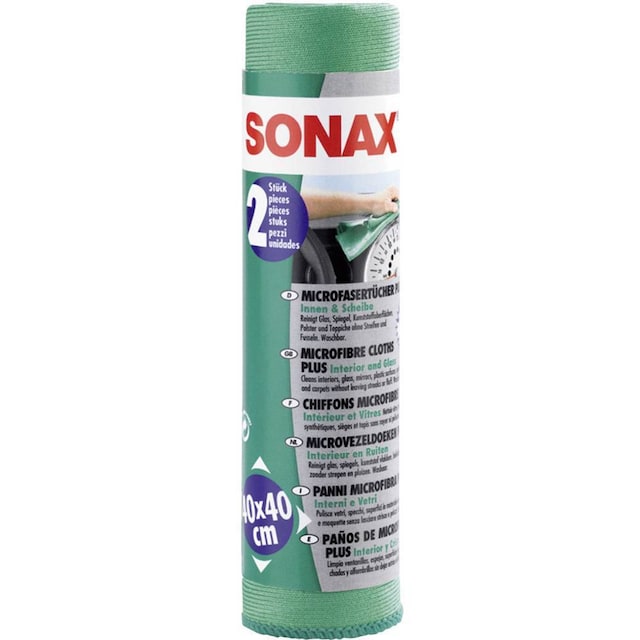 Sonax 416541 Mikrofiberklude PLUS indendørs og ruder 2