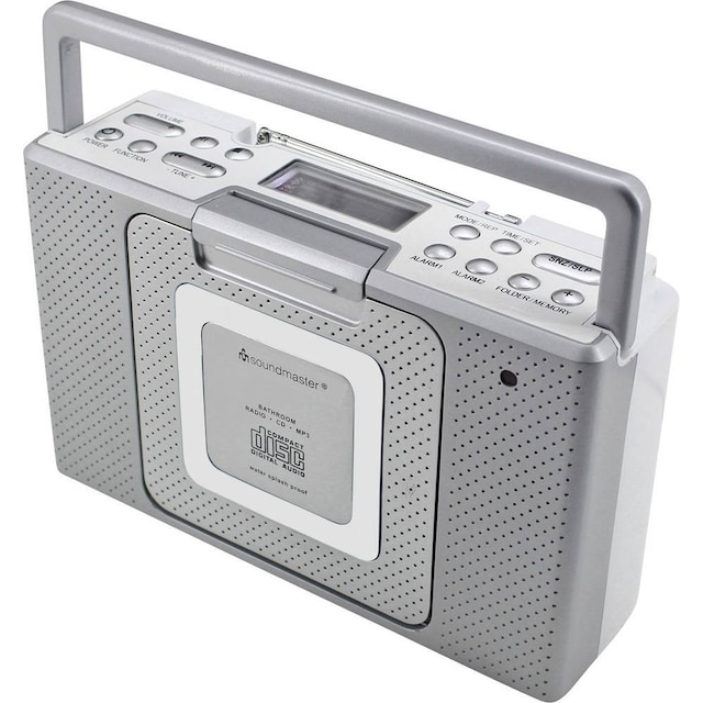 CD-radio soundmaster BCD480 FM stænkvandsbeskyttet Sølv