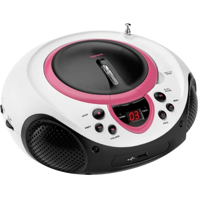 CD-radio Lenco SCD-38 USB FM Pink