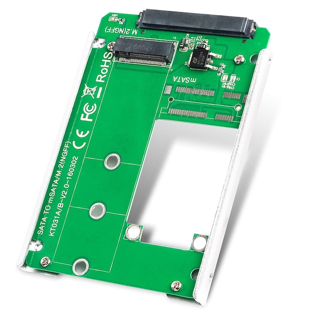 Maiwo KT031B2 M.2 2242,2260, 2280 B-Key til SATA med monteringsbeslag