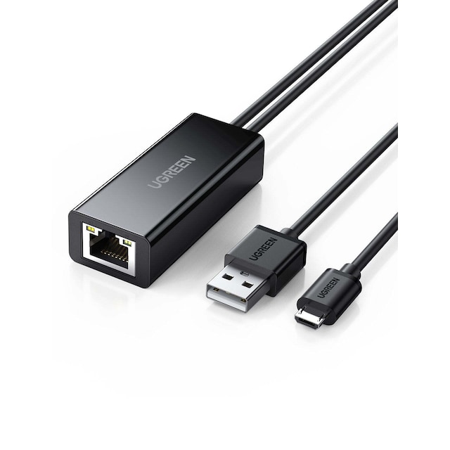 Ugreen Micro USB Ethernet LAN Adapter til Chromecast TV Stick