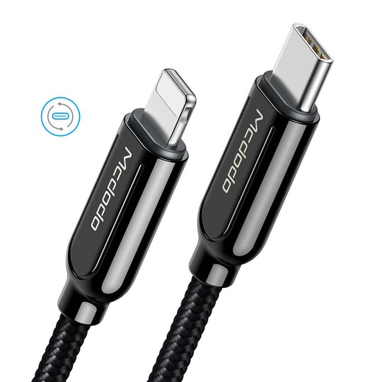 Mcdodo CA-6870 USB-C til Apple Lightning (Ikke-MFI er) til synkronisering  og hurtig opladning 1.2m | Elgiganten