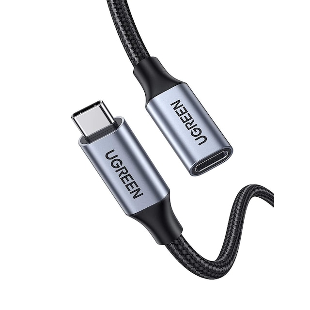 Ugreen USB C Extension Cable Mand til Kvinde Gen2 10Gbps 100W Thunderbolt3 1m