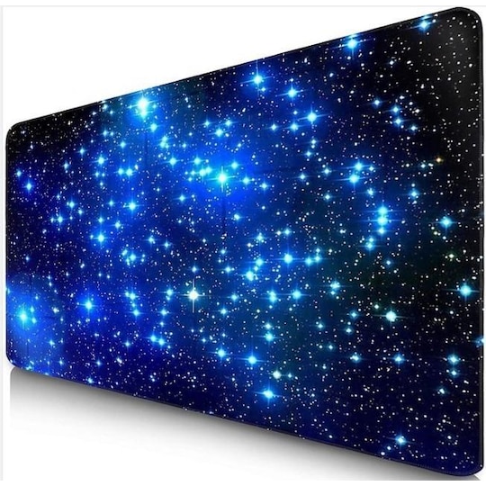 Stor musemåtte med stjernehimmelmønster Sort / Blå 40x90 cm | Elgiganten