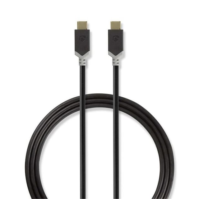 USB 3.1-kabel (Gen 1) | Type-C-hanstik - Type-C-hanstik | 1,0 m | Antracit