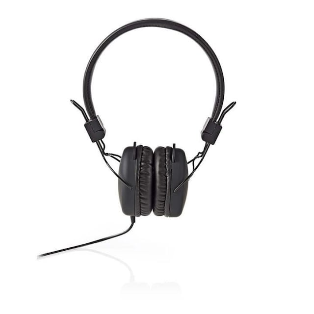 Hovedtelefoner med kabel | On-ear | Foldbar | 1,2 m rundt kabel | Sort