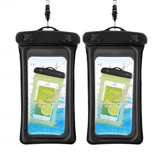 2-pak flydende vandtæt mobiltaske Universal Black | Elgiganten