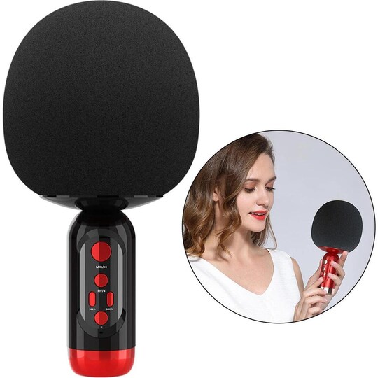 Trådløs Bluetooth karaoke mikrofon Sort | Elgiganten