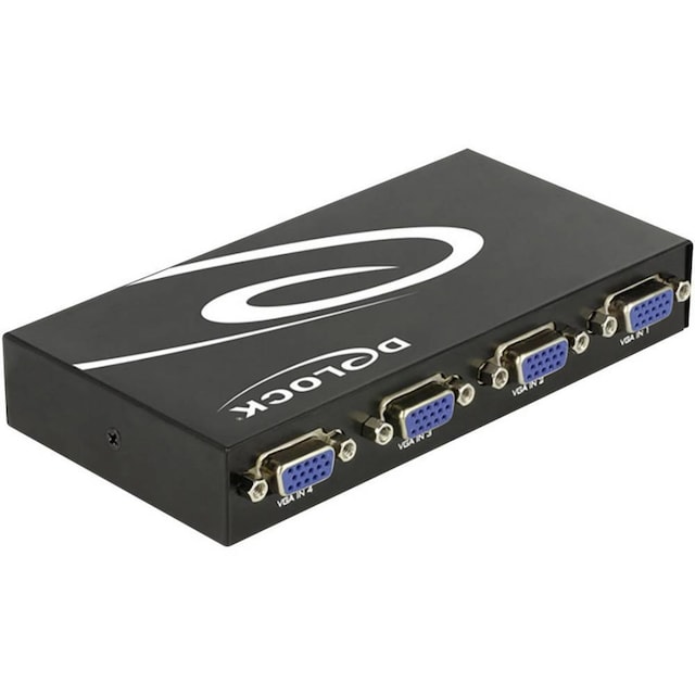 Delock 87635 4 porte VGA-switch kan bruges tovejs,