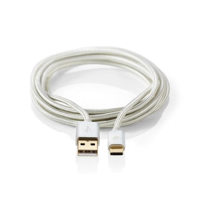USB 2.0-kabel | Type-C-hanstik - A-hanstik | 2,0 m | Aluminium