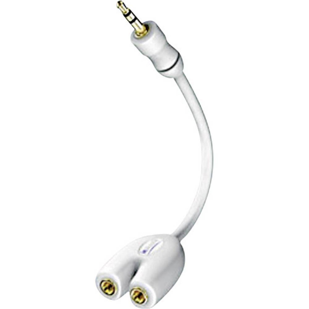 Inakustik 00310302 Jack Audio Y-kabel [1x Jackstik 3,5 mm - 2x  Jacktilslutning 3,5 mm] 10.00 cm Hvid | Elgiganten