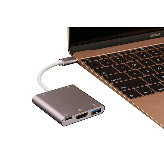 USB-C Multiport Adapter till USB, USB-C (USB PD), 4K HDMI kompatibel |  Elgiganten