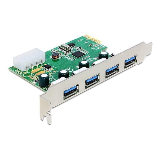DeLOCK PCI-Express x1 card, USB 3.0, 4xType A ports | Elgiganten