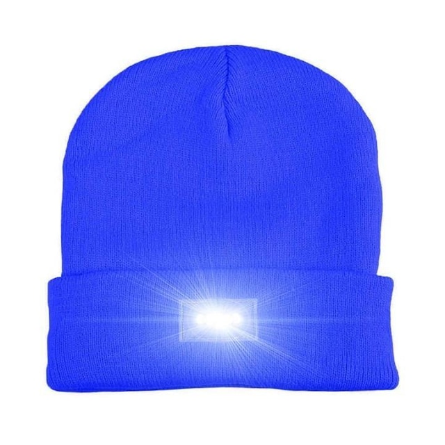 LED Hat med fem indbyggede lys, Blå