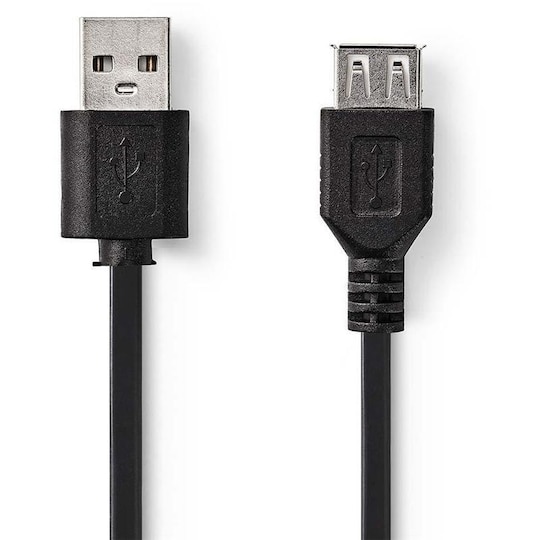 Konklusion Descent Elskede USB 2.0-kabel | A-hanstik - USB A-hunstik | 2,0 m | Sort | Elgiganten
