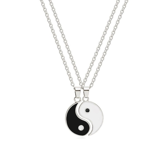 Yin Yang par halskæde med matchende vedhæng Sølv 2 stk | Elgiganten