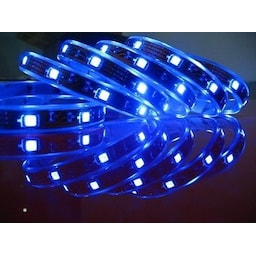 Blå LED strip med dobbeltklæbende tape, SMD, 60cm