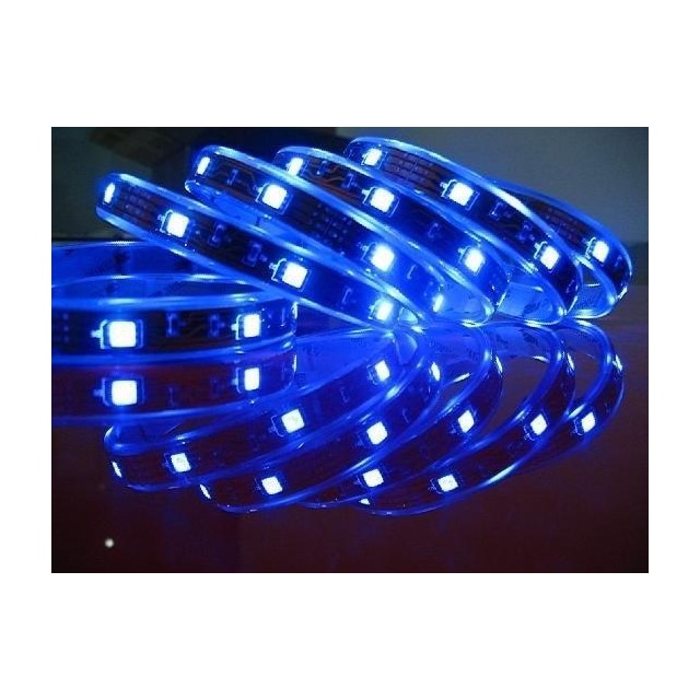 Blå LED strip med dobbeltklæbende tape, SMD, 60cm