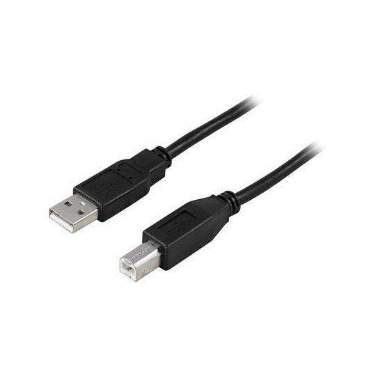 DELTACO, USB 2.0 kabel, USB-A han - USB-B han, 5m, sort | Elgiganten