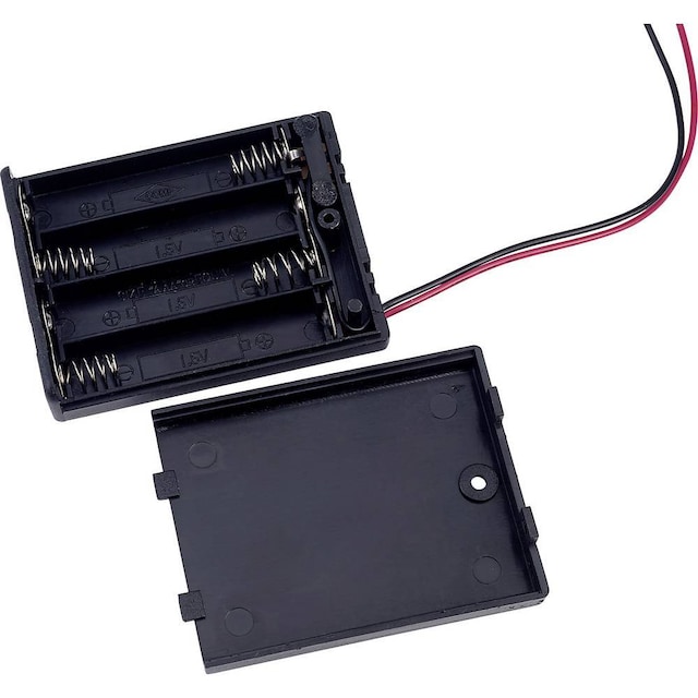 TRU COMPONENTS SBH441AS Batteriholder 4 R03 (AAA) Kabel
