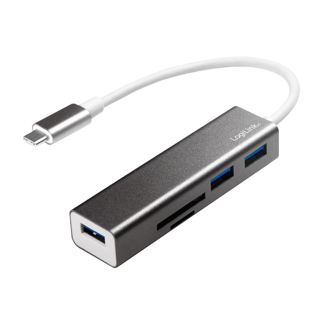 USB-C Hub 3 port + hukommelseskortlæser