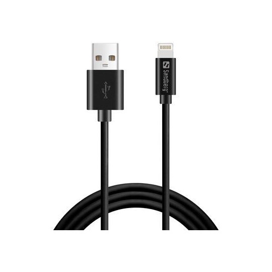 Sandberg USB-A til Lightning, Sort (1m) | Elgiganten
