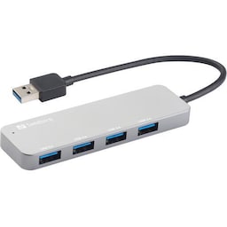 USB 3.0 Hub 4 ports SAVER, Silver