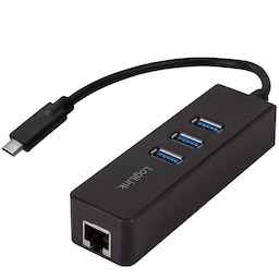 USB-C 3-ports Hub Gigabit RJ45