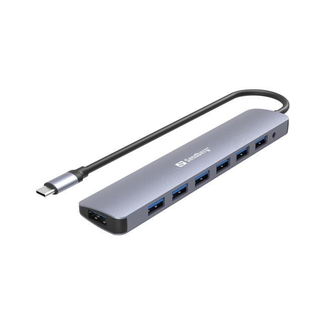 Sandberg USB-C til 7 x USB 3.0 Hub